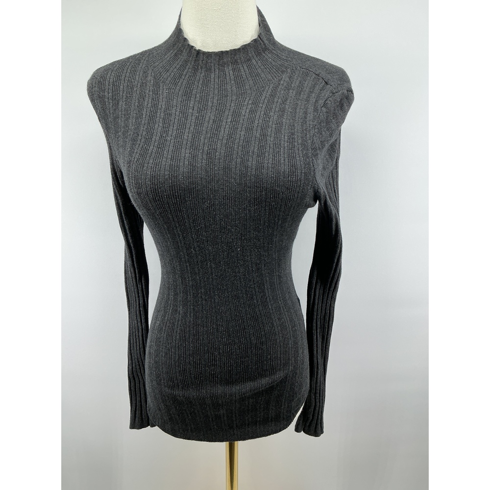 Cotton Cashmere Ribbed Turtleneck Bodysuit